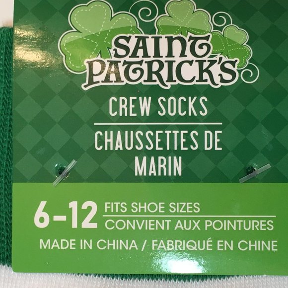 *3/$15 Mens Lucky Leprechaun St. Paddys Day Socks - Picture 3 of 4